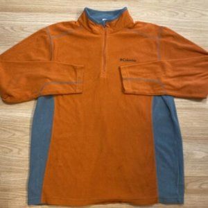 Men’s Fleeced Sweatshirt Columbia 1/4 Zip Active Sweater Outdoor Pullover Large